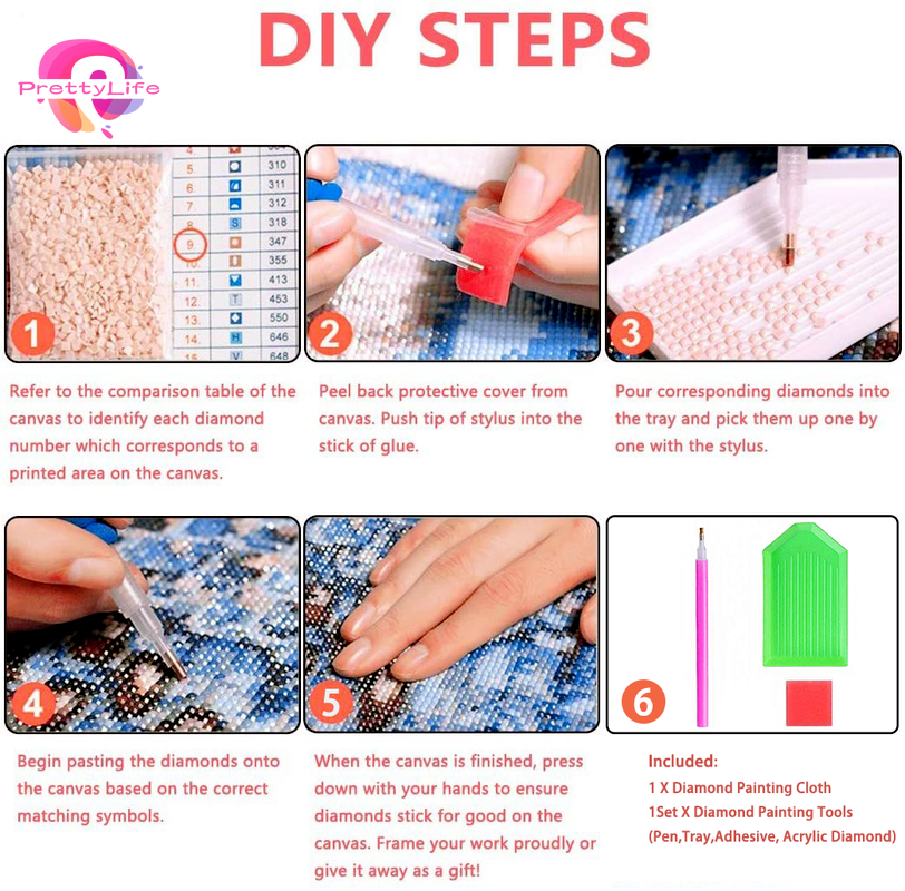 Bộ Tranh Đính Đá 5D Họa Tiết Nghệ Thuật Độc Đáo Kích Thước 40x30cm DIY Dùng Trang Trí Nhà Cửa