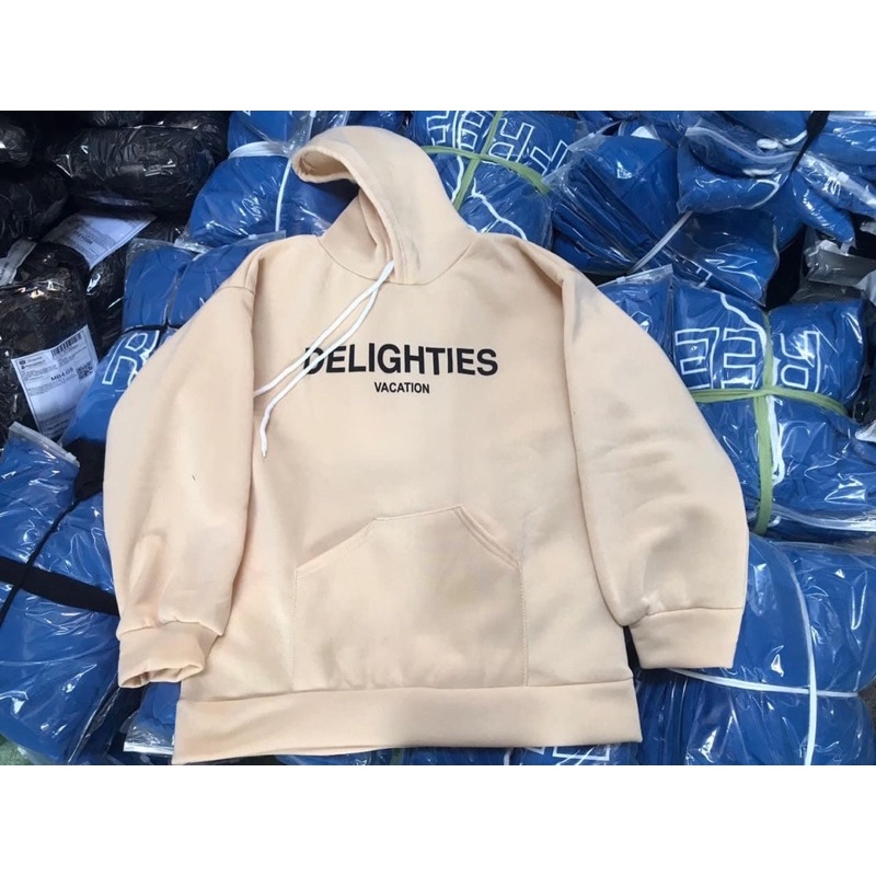 [Ảnh Thật] Áo hoodie Chữ To DELIGHT Áo hoodie bằng cotton tay dài có mũ trùm họa tiết phong cách Hàn Quốc | BigBuy360 - bigbuy360.vn