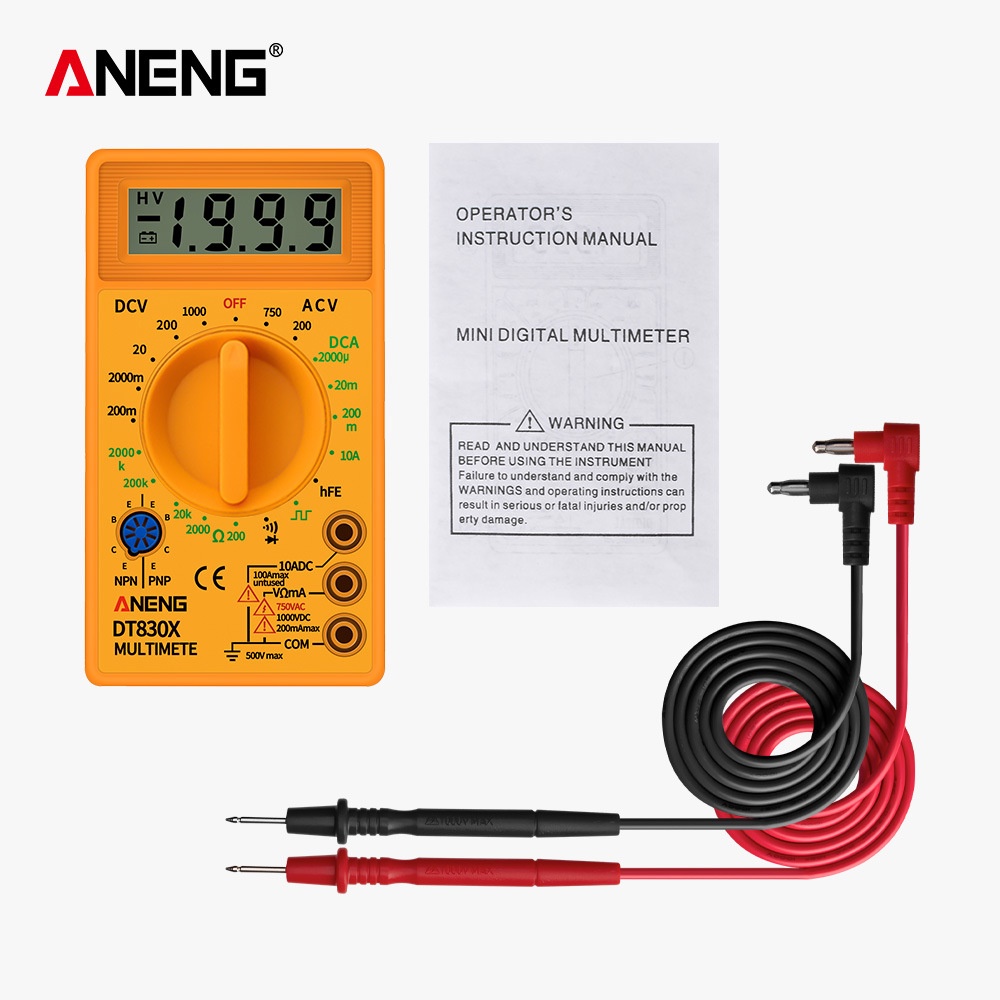 Đồng hồ đo vạn năng cho thợ điện tử hiện đại DT-830X (Có Tặng Kèm Pin 9V)