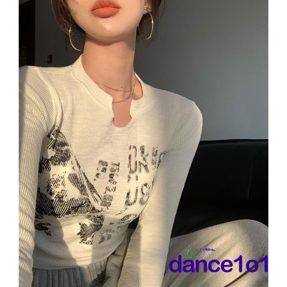 Áo croptop tay dài màu sắc đơn giản thời trang mùa hè cho nữ