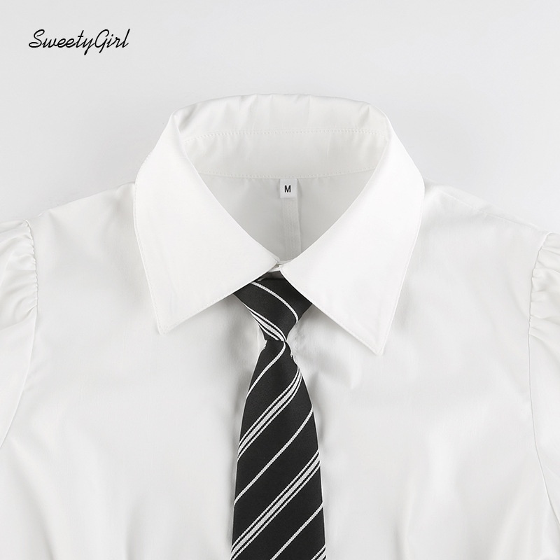 Áo Sơ Mi Nữ Tay Ngắn Cổ Bẻ Họa Tiết Sọc Thời Trang 2022