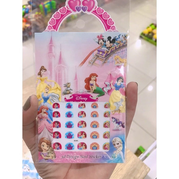 Set Miếng Dán Móng Tay 3D Hoạ Tiết Công Chúa Cho Bé Yêu, Sticker Dán Móng tay Cho Bé Gái