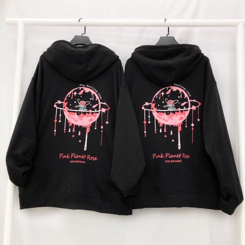 [Rẻ Vô Địch Áo Khoác Hoodie Dây Kéo Form Rộng PLANET ULzzang( Ảnh Thật, Video)