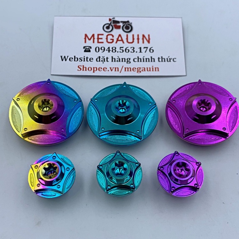 Ốc mâm lửa, bưởng điện titan GR5 lắp các dòng xe Honda, Yamaha