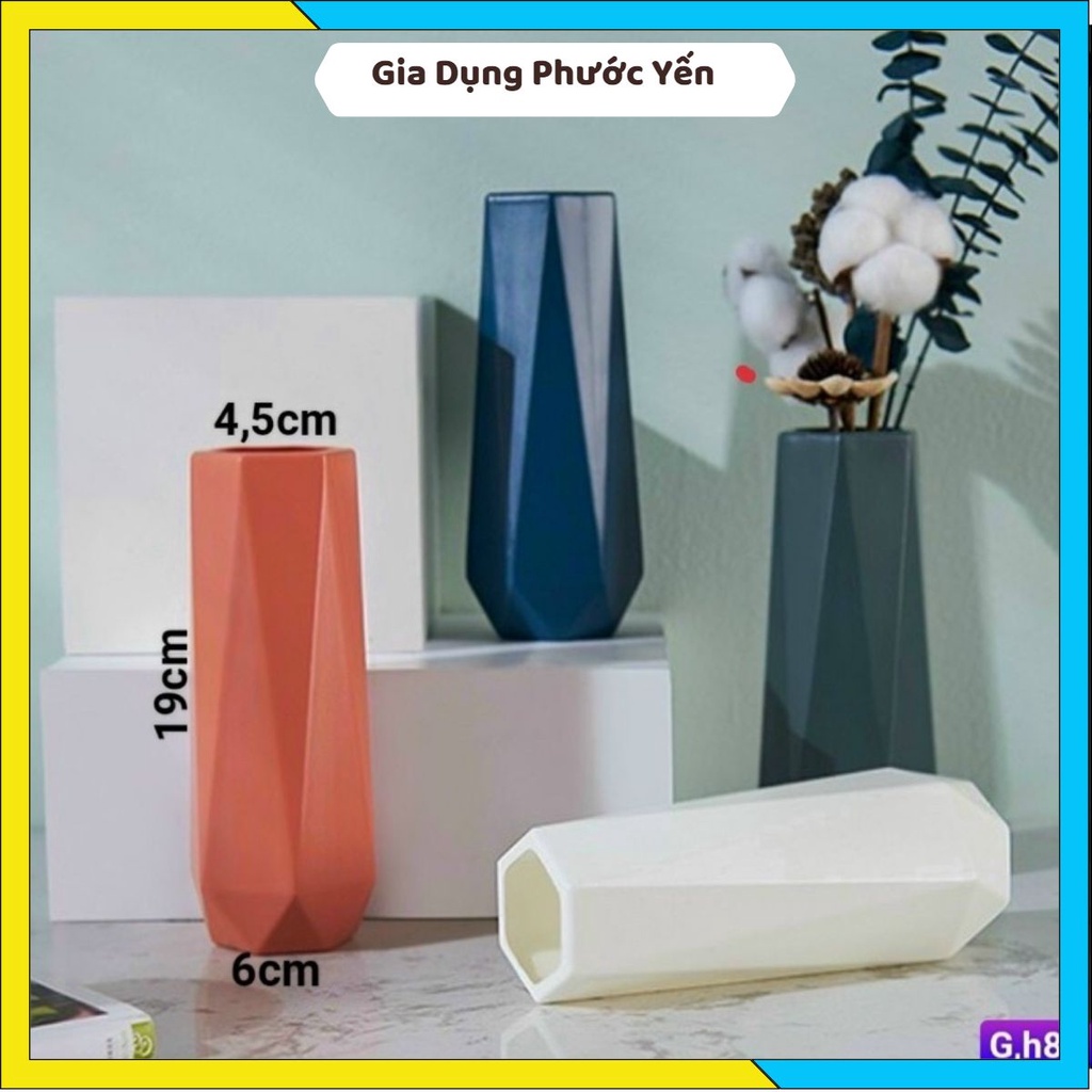 Lọ Cắm Hoa Trang Trí Nhà Cửa Chất Liệu Nhựa Cao Cấp Chống Chịu Lực Cao Phù Hợp Vơi Mọi Gia Đình