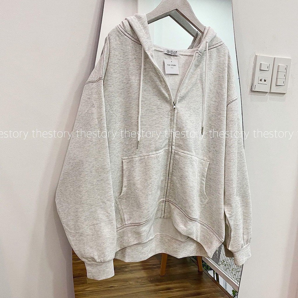 [STORY MADE] [STR] Áo Zip Hoodie SS1, viền chỉ đỏ A709