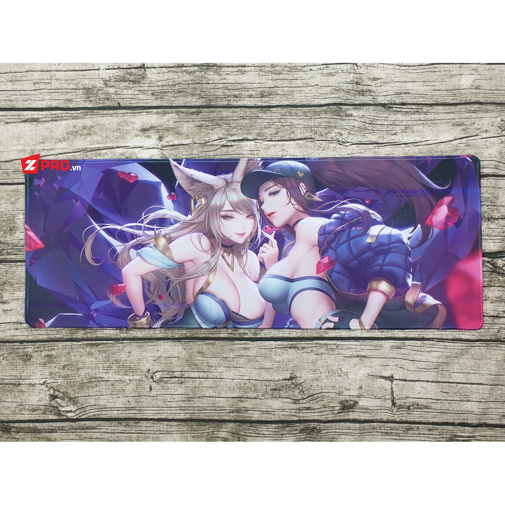 Lót chuột Liên Minh Ahri, Akali K/DA Fanart 80x30cm