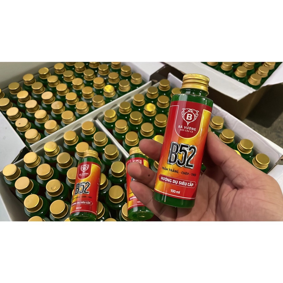 Hương Liệu CÂU CÁ B52 Bá Vương - Dụ Trắm trắng, Trôi, Chép LỌ 100ml