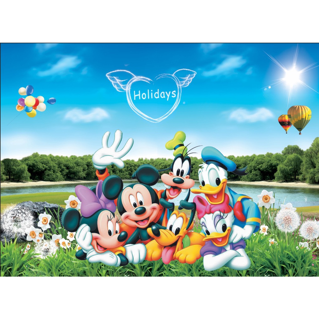 Tranh dán tường 3dcho bé chuột Micky đáng yêu