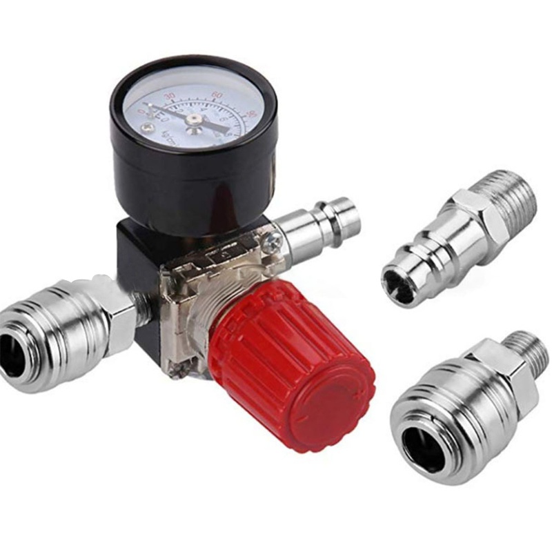 Công Tắc Điều Khiển Áp Suất Khí Nén 3 Lỗ Kèm Đồng Hồ Đo Thay Thế Acc