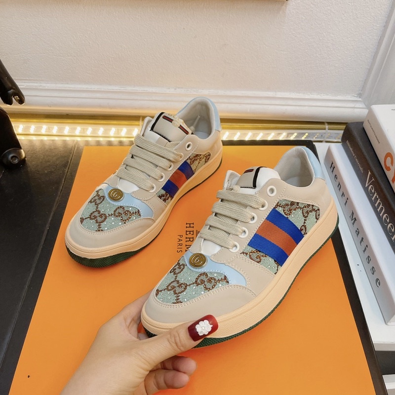 Giày thể thao gc hoạ tiết pha nhũ fullbox