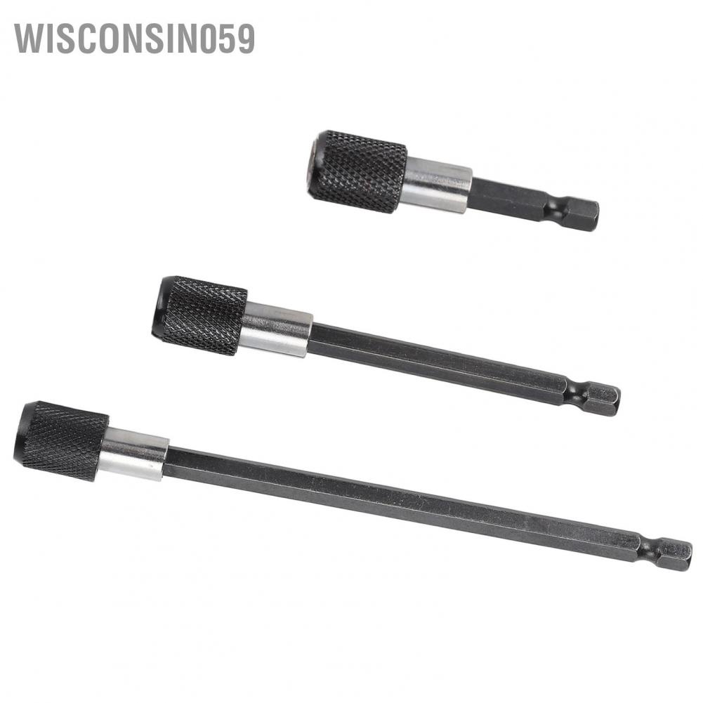 ĐẦU NỐI TÔ VÍT 3 cái 1 / 4in Hex Shank Phát hành nhanh Giá đỡ vít tuốc nơ vít Chuck từ tính 【Wisconsin059】