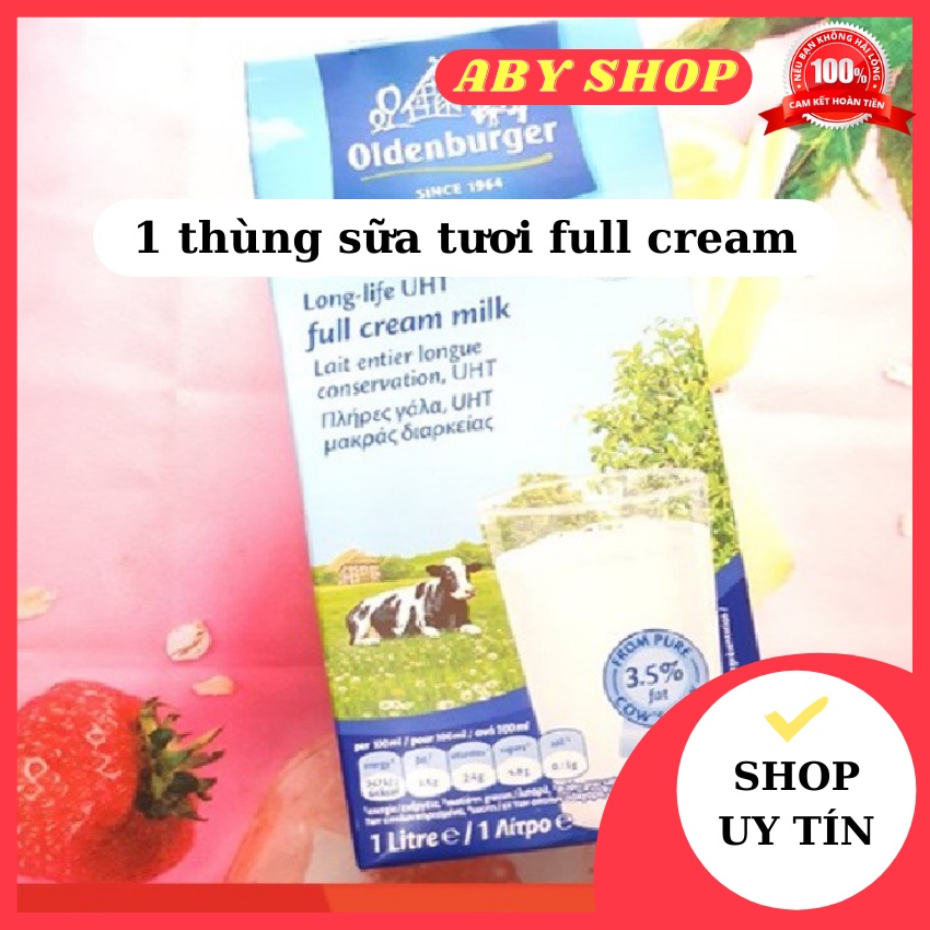 Sữa tươi Full Cream Đức Oldenburger ⚡ LOẠI NGON ⚡ sữa tươi thơm nhưng không hề bị ngấy, giúp bé uống ngon miệng hơn