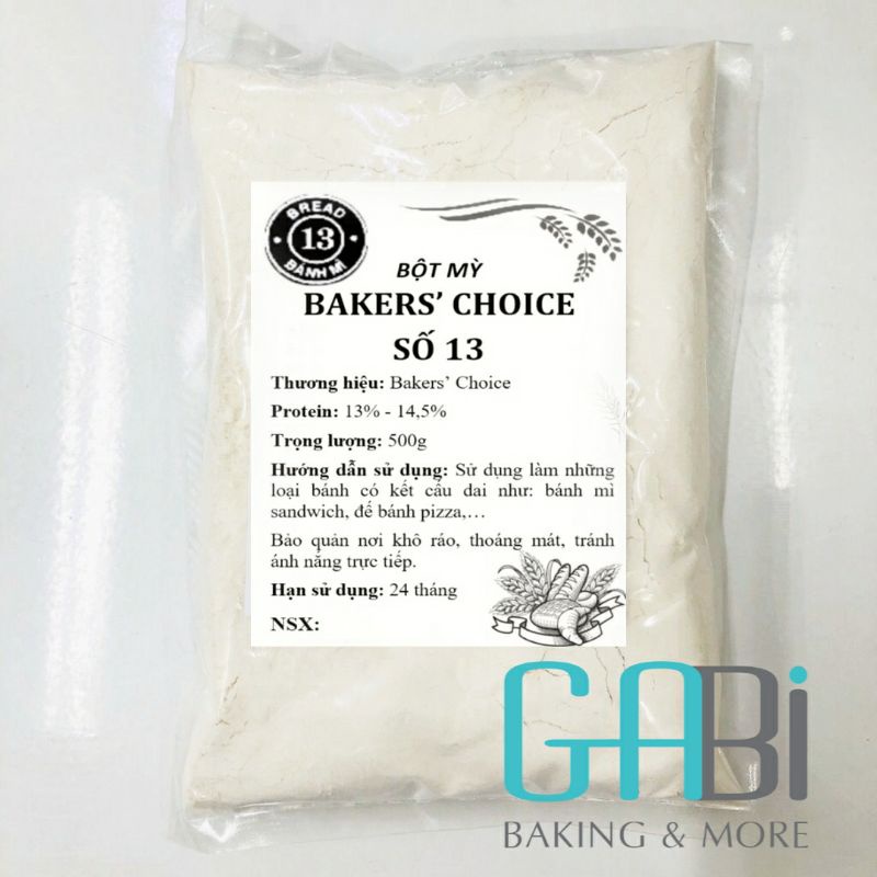 Bột Bakers' Choice 13 gói 500g