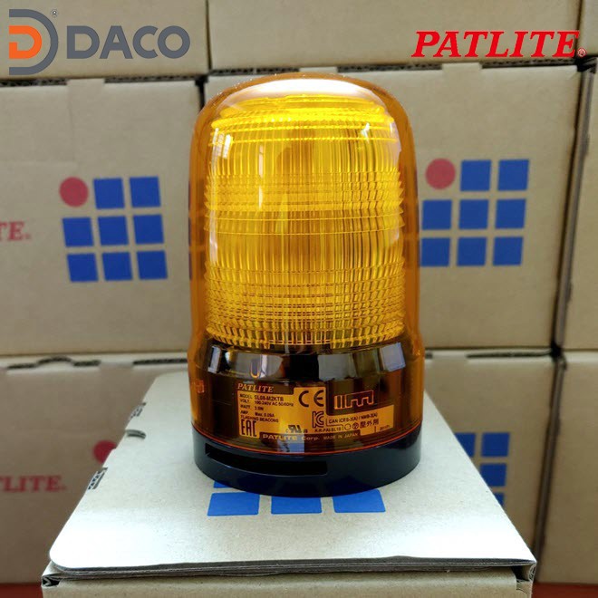 SL08-M2KTB-Y Đèn cảnh báo tín hiệu Patlite - Φ80 - bóng LED 100.000h Còi Buzzer 88dB