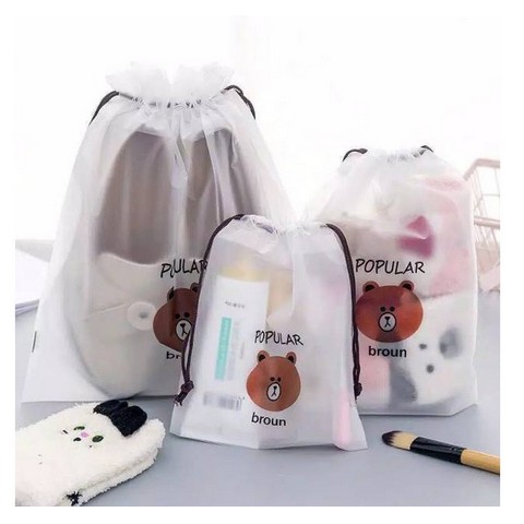 Size 30 X20 / Transparent Drawstring Bag Organizer / Travel Organizer