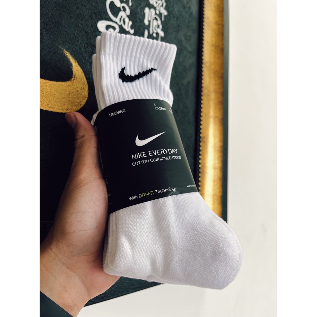 Tất Vớ Thể Thao Nike Drifit Cao Cấp Cổ Cao Thể Thao Bóng Rổ Bóng Đá Cầu Lông Bóng Chuyền