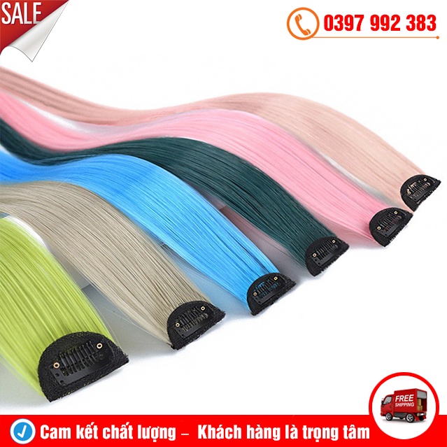 Tóc Giả Kẹp Highlight, Tóc Nối Light Sợi Dài Mảnh Tiện Lợi, Sử Dụng Dễ Dàng