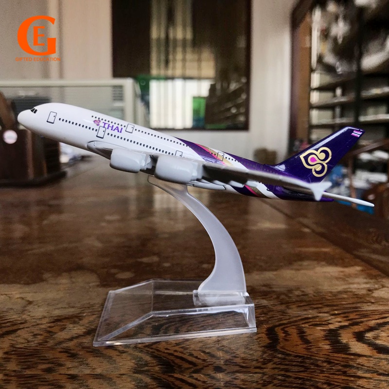 Thai Airways Airbus 380 Mẫu Máy Bay Thái Lan Airlines A380 Diecast Máy Bay Máy Bay Mô Hình