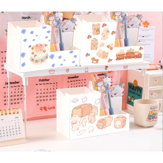 Ống cắm bút vuông pastel ftboys CBV6 ống đựng đồ tiêu chiến vương nhất bác trần tình lệnh cbiz dake duck gấu cherry