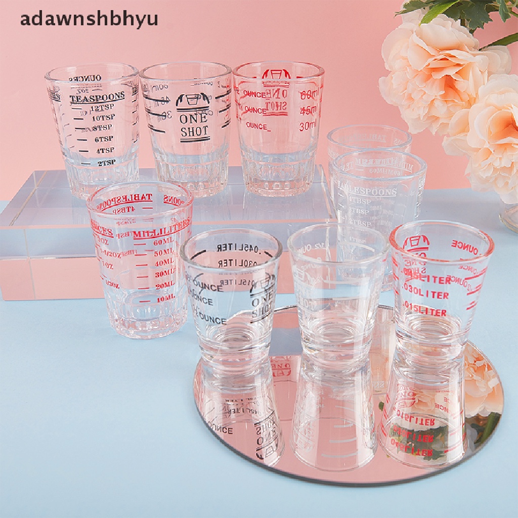 [adawnshbhyu] Cốc Thủy Tinh Dày Đong Hình Ảnh ounce espresso