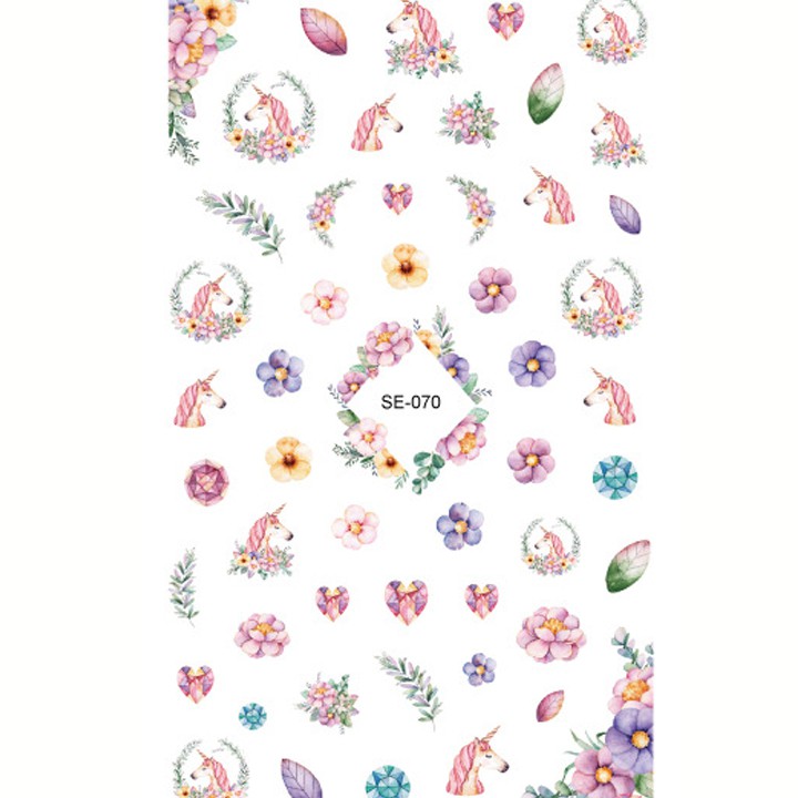 Set sticker dán móng 80 chi tiết hình Unicorn lung linh ngọt ngào BBShine – J036