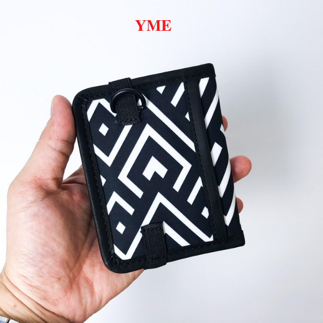 [Mã BMBAU50 giảm 7% đơn 99K] Ví vải mini Nam Nữ YME đựng tiền và thẻ card tiện lợi nhét vừa túi quần viền da thật YMN