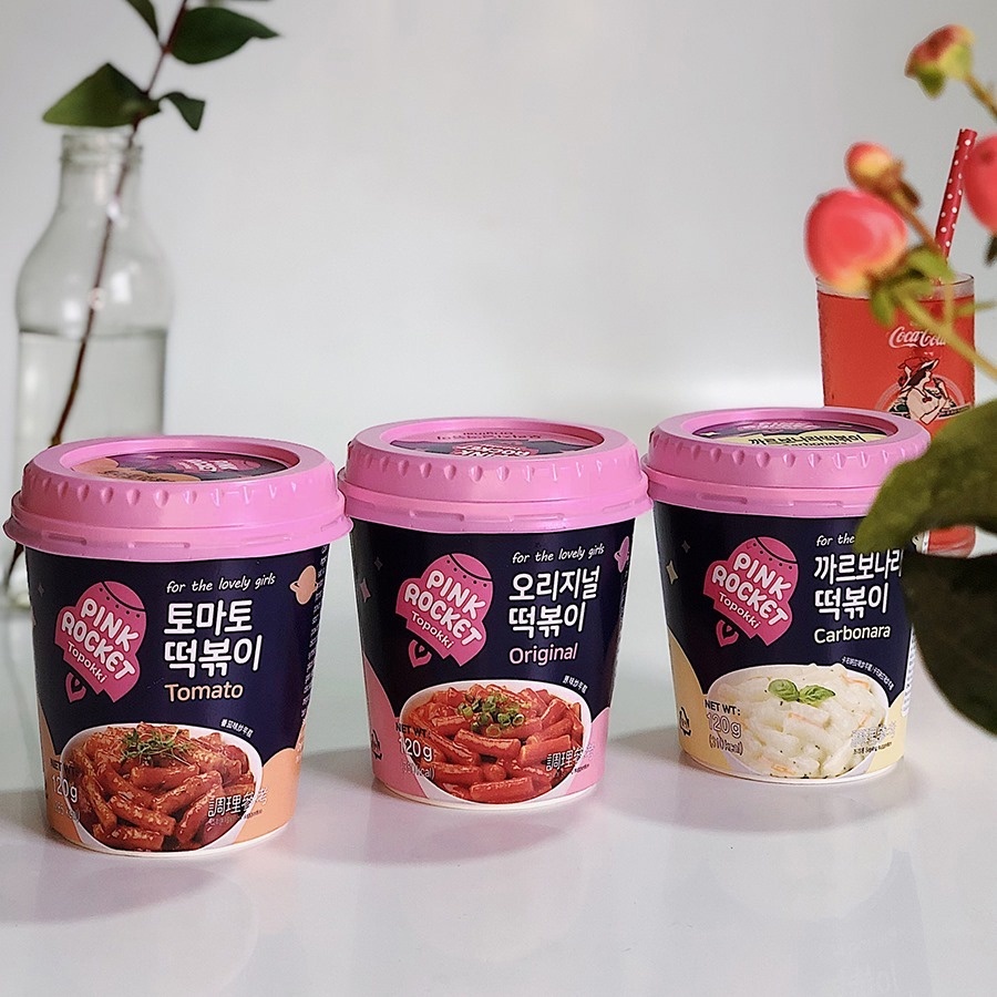 Bánh Gạo Ly Topokki 3 Vị PINK ROCKET Hàn Quốc 120g | BigBuy360 - bigbuy360.vn