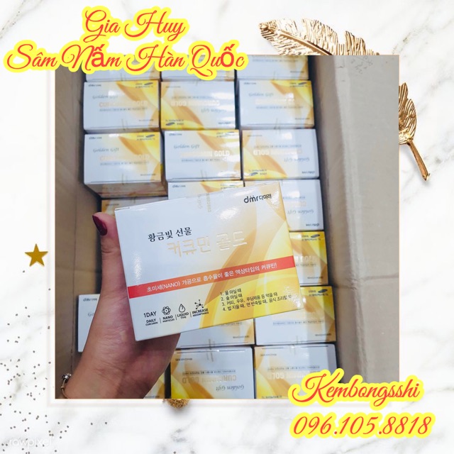 [HÀNG MỚI VỀ] Nghệ Nano CURCUMIN GOLD Hàn Quốc, Hộp 30 ống