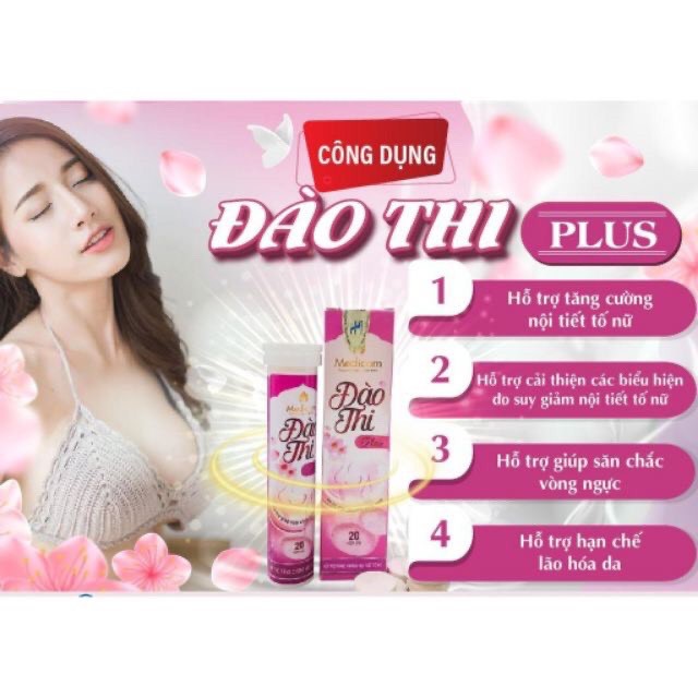 [ Chính Hãng ] 1 Hộp Sủi Đào Thi Tăng Kích Thước Vòng 1 + Tặng Kèm Thước Dây