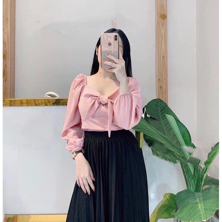 Sơ mi kiểu lẻ mẫu cực xinh chất đũi đanh tay