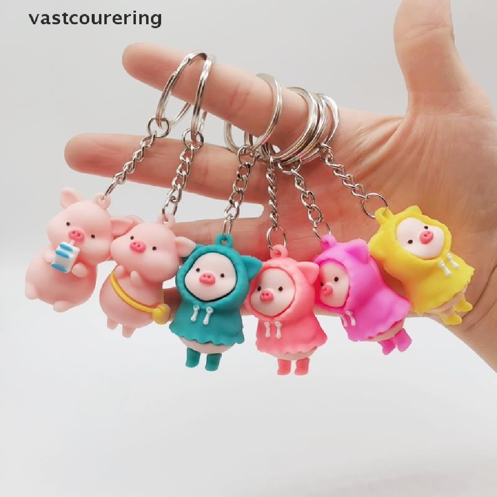 Móc Khóa Hình Heo Hồng / Sữa Dễ Thương