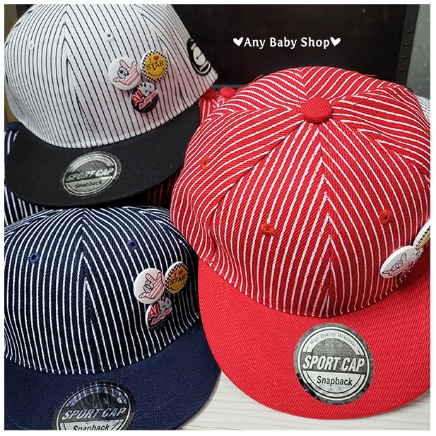 Mũ nón Hiphop Snapback cho bé trai và bé gái kiểu dáng bóng chày đính sticker gỗ 4 màu cực hot ❣❣ ❣❣