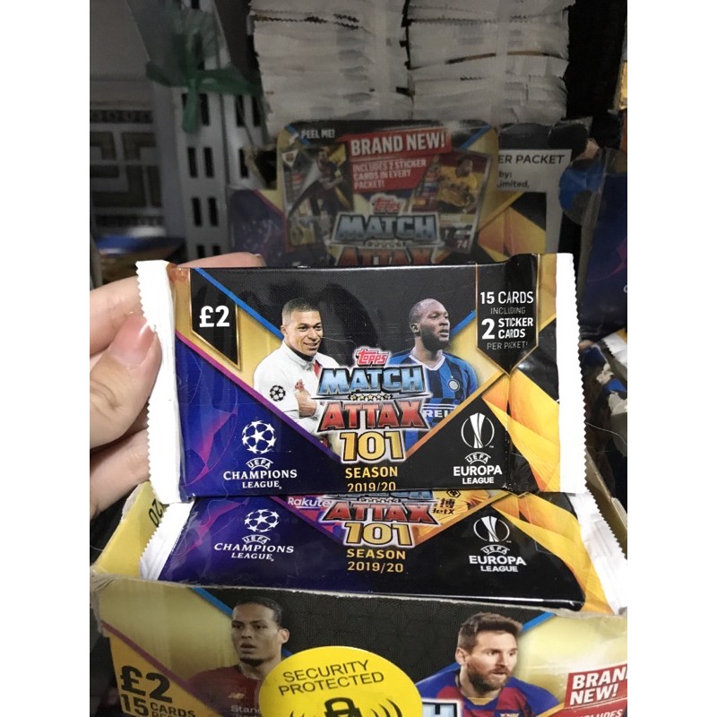 [ Pack Lẻ ] Match Attax 101 champions league mùa 19/20 ( 15 thẻ )