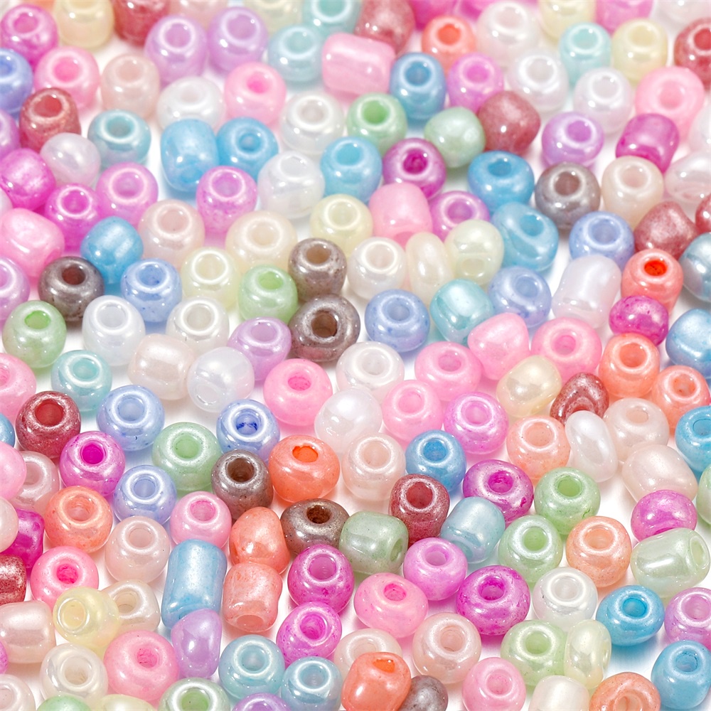 300 / 500 hạt thủy tinh ST.KUNKKA 3 -4mm màu pastel siêu dễ thương