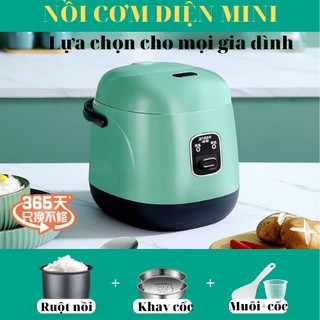 (TẶNG BỘ BÁT LÚA MẠCH+KHAY HẤP)Nồi Cơm Điện Mini Đa Năng JIASHI 1,2L (Nấu Cháo, Hầm, Chưng,Hấp, Luộc) Dành Cho 1 Người.