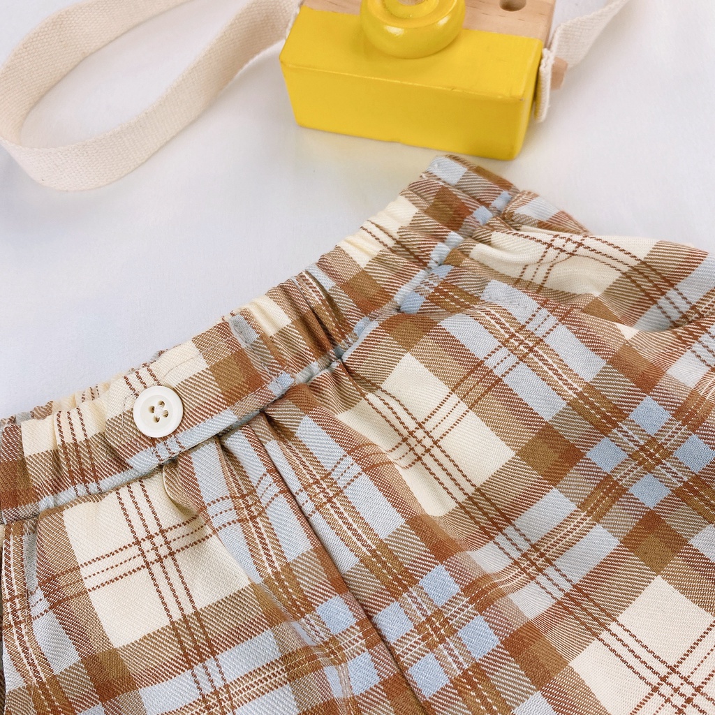 Quần Short Đùi Cho Bé Trai Caro Vintage Size Từ 1-4 Tuổi MINTSCLOSET Mint's Closet - QR8615