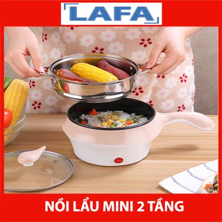[TIẾT KIỆM ĐIỆN] Nồi Lẩu Mini 2 Tầng Siêu Tốc Chống Dính, Hấp, Rán Chiên Xào Đa Năng