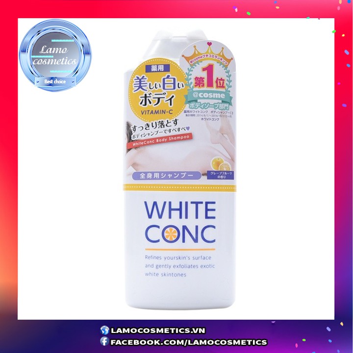 Sữa Tắm Trắng Da Toàn Thân White Conc Body Shampoo 360ml Chính Hãng 100%