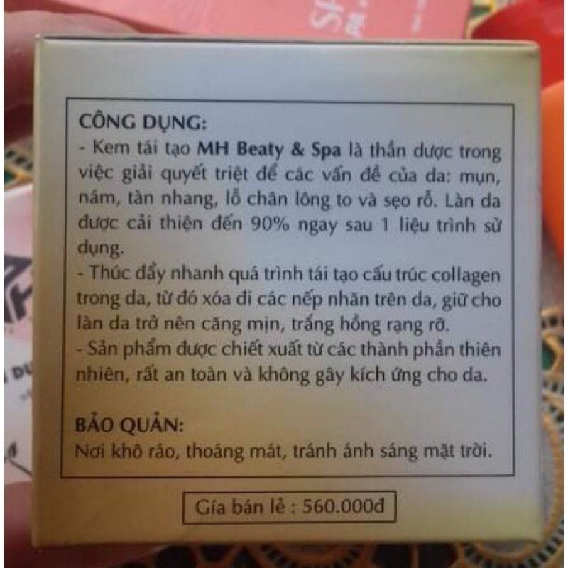 Kem tái tạo mh beauty spa