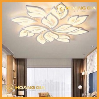 Đèn ốp trần - đèn led ốp trần 12 cánh, 3 chế độ ánh sáng - tặng kèm điều khiển từ xa