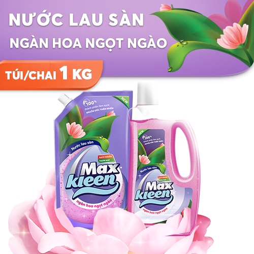 Combo Chai + Túi Nước Lau Sàn MaxKleen