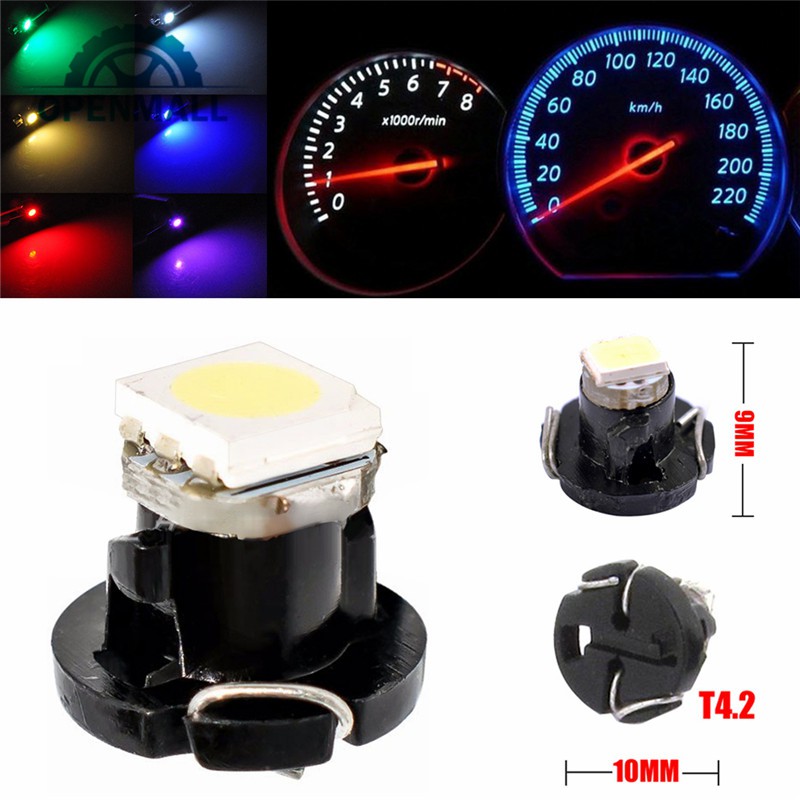 Set 10 đèn LED T4.2 1smd gắn bảng đồng hồ xe ô tô chuyên dụng