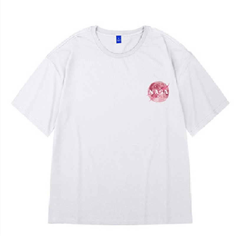 Áo Thun Tay Ngắn Cổ Tròn Dáng Rộng In Hình Phi Hành Gia Thời Trang Mùa Hè Cho Nam Giới Size M-8XL
