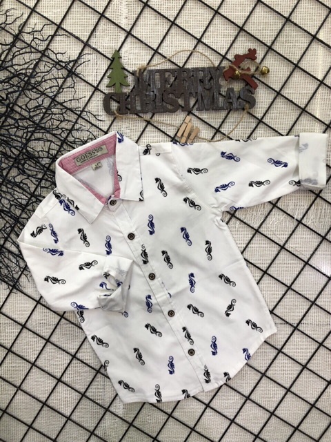 [ XẢ HÀNG ]Áo sơ mi dài tay cho bé trai, chất vải lenni cotton đẹp,mịn, mát, cực co dãn