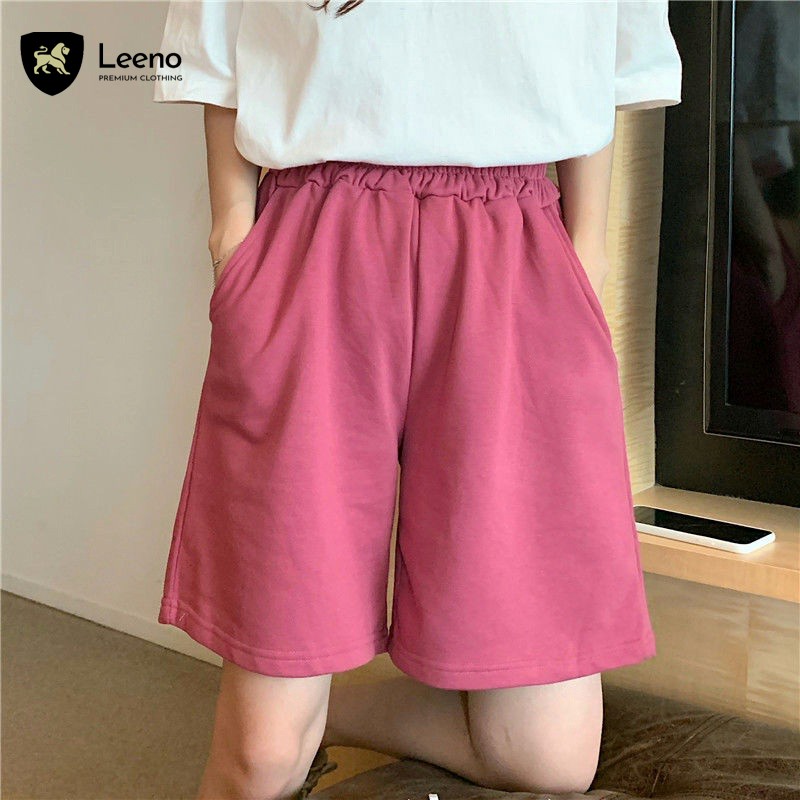 [Mã FAMAYWA giảm 10K đơn 50K] Quần short thun nam nữ, quần đùi trơn Unisex LEENO | BigBuy360 - bigbuy360.vn