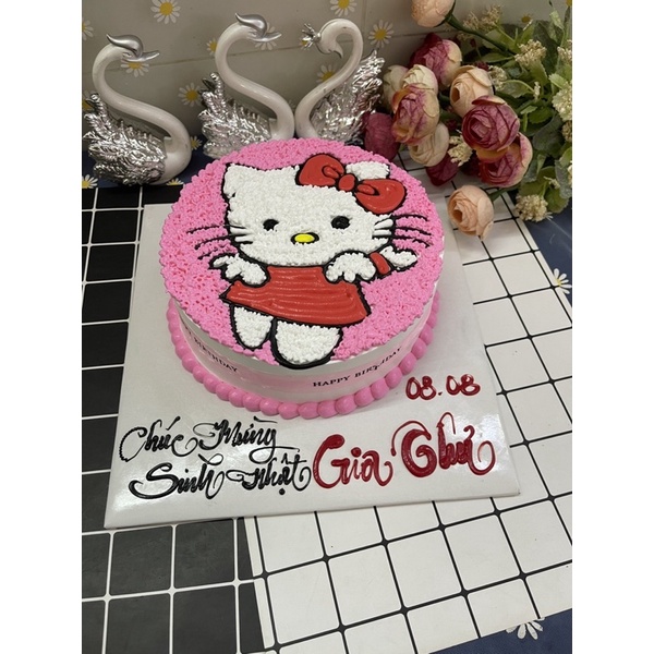 BÁNH KEM SỮA TƯƠI KITTY DỄ THƯƠNG