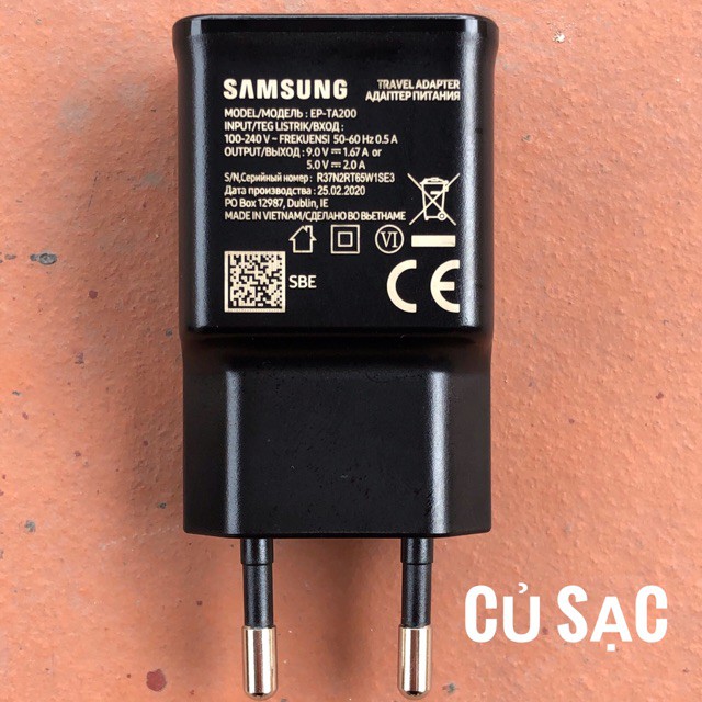 Củ sạc Samsung chính hãng S10 Note 8/Note 8+ 15w công nghệ sạc nhanh 3.0 S10+ S10e Note 9 Note S9 S8