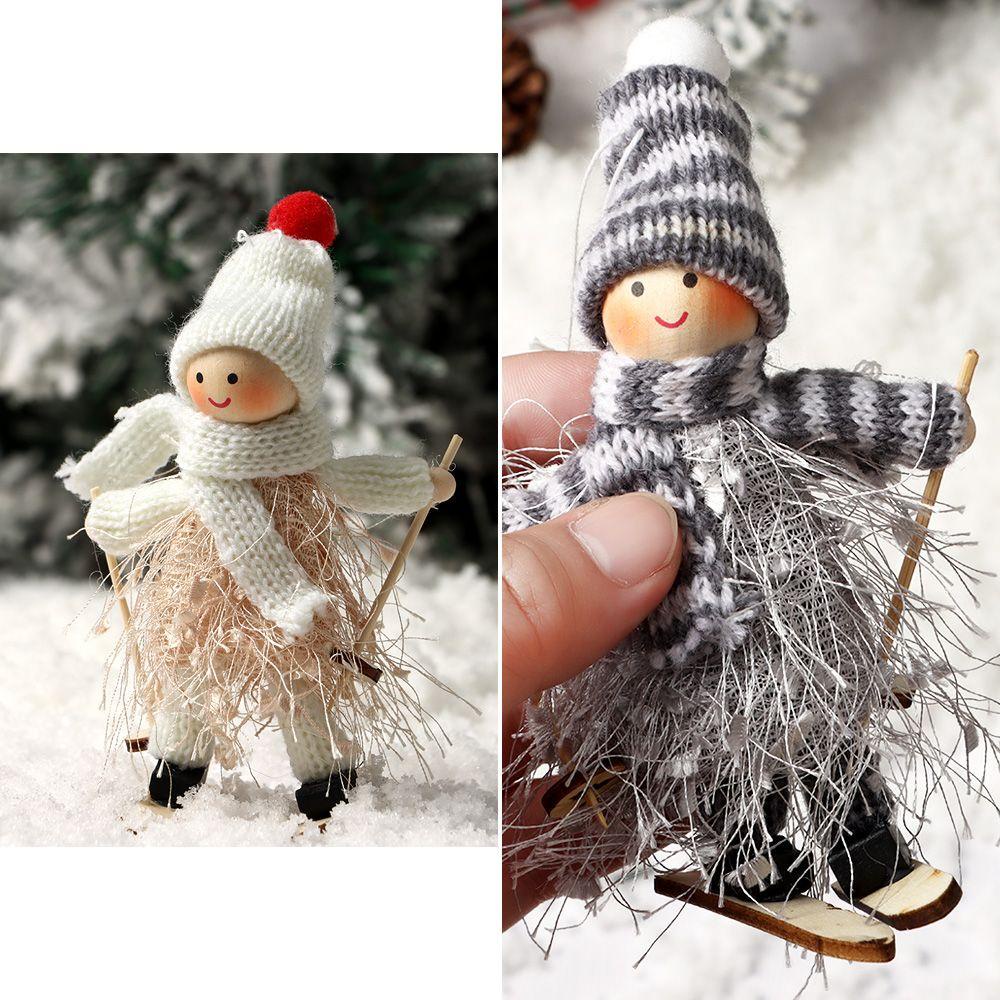 Búp Bê Hình Thiên Thần Trượt Tuyết Trang Trí Năm Mới / Giáng Sinh