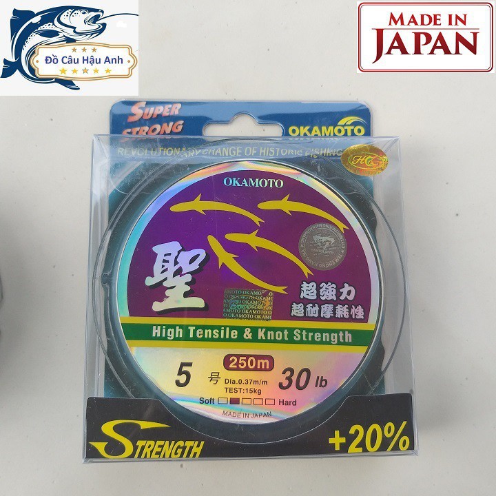 Cước câu cá Nhật Bản OKAMOTO 250m đủ size siêu bền, siêu rẻ hàng hót 22